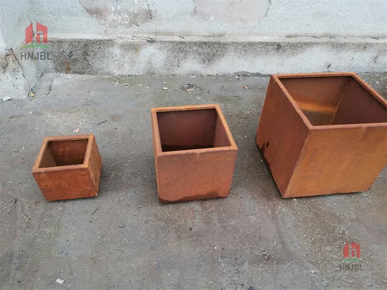 Corten Steel Flower Pot Large Vertical Planter Corten Steel Garden Edging Round Corten Steel Planter