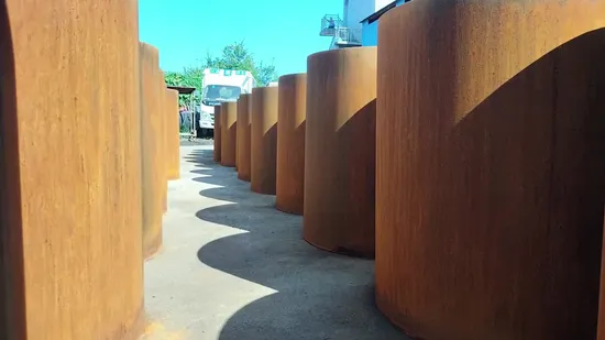 Corten Steel Fiberglass Flower Planter Pot