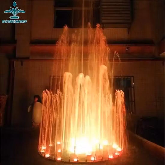 Uso nel giardino domestico o fontana d'acqua quadrata piccola danzante musicale all'aperto