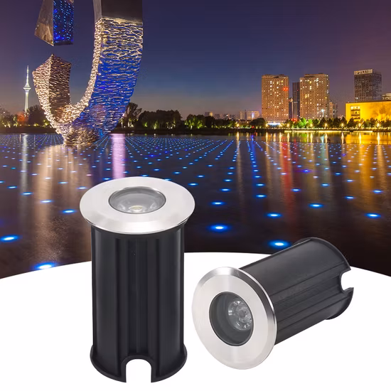 Lampada da giardino interrata rotonda da incasso a pavimento in acciaio inossidabile impermeabile IP65