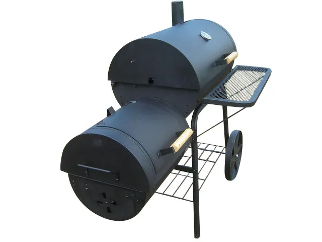 Griglia affumicatrice per barbecue a botte da 30 pollici con ruote