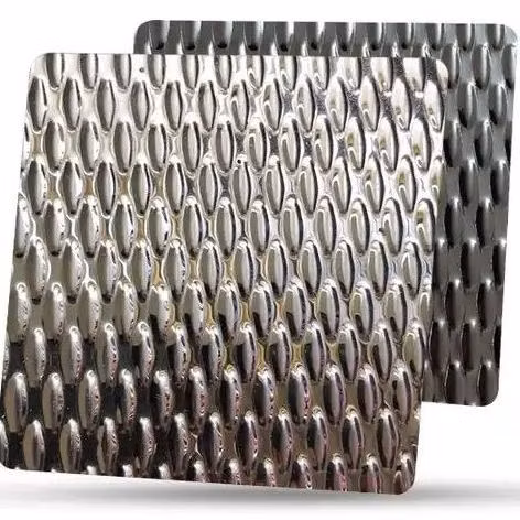 Acciaio inossidabile rivestito di colore PVD laminato goffrato decorativo sabbiato